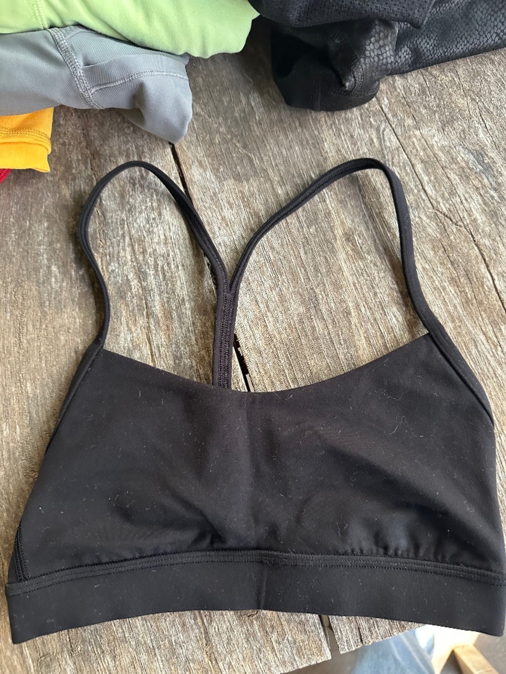 Lululemon Athletica Black Y flow Sports bra, Size 4